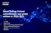 Smart Energy Finland achievements and global actions in 2020 … · 2020-06-12 · Smart Energy Finland achievements and global actions in 2020-2021 3.6.2020 Helena Sarén Head of