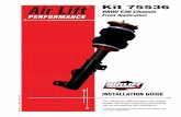 Air Lift Kit 75536 - Jegs High Performance · troubleshooting of this BMW E36 Performance kit. It is important to read and understand the entire installation guide before beginning