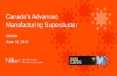 Canada’s Advanced Manufacturing Supercluster · 2019-06-19 · Canada’s Advanced Manufacturing Supercluster Canada's Advanced Manufacturing Supercluster leverages Canada’s technology