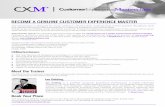 BECOME A GENUINE CUSTOMER EXPERIENCE MASTER · freelance CX consultant, Ian advises leading companies on CX strategy, measurement, improvement and employee advocacy techniques and