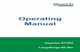 Operating Manual - Update Ltd · contact your Meech distributor. Repairs And Warranty The Meech 971IPS Bar is warranted by Meech Static Eliminators Ltd. to the original purchaser