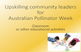 Upskilling community leaders for Australian Pollinator Week · Australian Pollinator Week Classroom or other educational activities. ... Bees Business, Syngenta Australia and Western