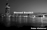 Stoned Bootkit - Black Hat | Home · Patches image verification and hooks NT kernel Kernel Code NT kernel base address and PsLoadedModuleList are used for resolving own imports Driver