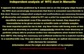 Independent analysis of WTC dust in Marseilledarksideofgravity.com/marseille_gb.pdfIndependent analysis of WTC dust in Marseille It appears that studies published by S Jones and co
