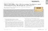 Microfluidics for Processing Surfaces and … review adv...Microfluidics for Processing Surfaces and Miniaturizing Biological Assays** By Emmanuel Delamarche,* David Juncker, and Heinz