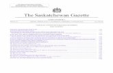 The Saskatchewan Gazette · 2019-01-03 · 1534 THE SASKATCHEWAN GAZETTE, july 17, 2015 SPECIAL DAyS/JOuRS SPéCIAux _____ The following week has been designated by the minister of