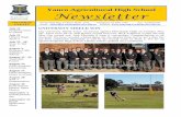 Yanco Agricultural High School Newsletter · 2019-10-11 · Photos, Sport Photos September 3 Grand-parents day September 21 Royal Melbourne Show ... presentation, Lachlan was awarded