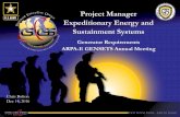 Project Manager Expeditionary Energy and Sustainment Systems · 2-5 Technologies with Military applications: Power and energy. Development of advanced and efficient power saving and