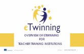 OVERVIEW OF ETWINNING FOR TEACHER TRAINING INSTITUTIONSetwinning.indire.it/wp-content/uploads/2017/06/eTwinningOverview.pdf · 2. eTwinning Live: once registered, eTwinning Live is