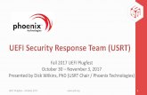 UEFI Security Resources · Fall 2017 UEFI Plugfest October 30 –November 3, 2017 Presented by Dick Wilkins, ... American Megatrends Apple ARM Limited Dell HP, Inc. Insyde Software