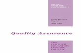 Quality Assurance - Archive · quality assurance system is clearly outlined in manuals containing standard forms and procedures for all stages of the process. The documentation is
