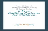 Free Children's Knitting Patterns from KnittingDaily: 9 ...€¦ · are great for adults as well; the pattern includes instructions for child’s size and woman’s size mittens.