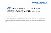 SimpleStep ELISA Kit (CCL17) Human ab183366 – TARC · TARC (CCL17) in vitro SimpleStep ELISA® (Enzyme-Linked Immunosorbent Assay) kit is designed for the quantitative measurement