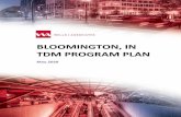 BLOOMINGTON, IN TDM PROGRAM PLAN · 5/22/2020  · than 85% occupied [and] numerous metered street segments also exceeded 85% occupancy during this time…[and] all of the time-restricted,