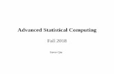 Advanced Statistical Computing · 2020-06-18 · mis obs obs mis y y y y y mis,i | y obs, y mis,[ i]. Remarks ... can influence the final result. 49. ( ) 1 ( ) ˆ ( ) ... • More