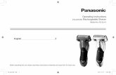 Operating Instructions Rechargeable Shaver · 2018-12-12 · Disconnect theplug from household outlet before cleaning to prevent electric shock. • Keep both the inner blades inserted.
