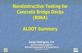 Nondestructive Testing for Concrete Bridge Decks (R06A) ALDOTshrp2.transportation.org/documents/8_R06A_Peer... · 1. Mockup bridge • Imbedded defects • Training of new personnel