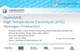 HydroGEN: High Temperature Electrolysis (HTE) Hydrogen … · 2018-06-25 · new seedling projects • Work with the 2B team and HTE working group to establish testing protocols and