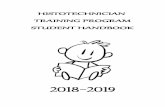 Histotechnician Training Program Student Handbook 2018-2019Students are expected to read the student handbook and retain for future reference. Students will sign that they have received
