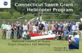National Council of Space Grant Directors Fall Meeting · Principles of helicopter flight Helicopter aerodynamics and wind tunnel testing Designing, building and flight testing of