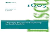 Monetary Policy and Mispricing in Equity Markets · 2020-07-06 · Monetary Policy and Mispricing in Stock Markets Benjamin Beckers∗, Kerstin Bernoth † August 30, 2016 Abstract