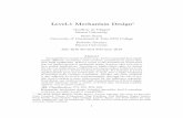 Level-k Mechanism DesignRoberto Serrano Brown University July 2016 Revised February 2018 Abstract Nonequilibrium models of choice (e.g., level-kreasoning) have signif-icantly di erent,