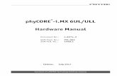 phyCORE -i.MX 6UL/ULL Hardware Manual - PHYTEC · phyCORE ®-i.MX 6UL/ULL [PCL-063] vi PHYTEC Messtechnik GmbH 2017 L-827e_2 Types of Signals Different types of signals are brought