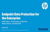 Endpoint Data Protection for the Enterprise€¦ · End user recovery supported Users have the ability to perform recoveries from backups taken ... • User based recovery through