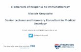 Biomarkers of Response to Immunotherapy Alastair ... - | ACP · Consultancy and speakers fee for Roche, MSD, BMS, AstraZeneca, Boehringer-Ingelheim, Takeda, Pfizer and Novartis NSCLC
