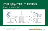 Posture notes - Palindromic rheumatismpalindromicrheumatism.org/leaflet/posture_notes_arthritis.pdf · Posture notes 5 Improvements in posture can help alleviate pain associated with