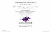 2016-2017 Campus Improvement Plan Evans Elementary Allen ...€¦ · Teacher/Student Ratio Campus leadership data Campus department and/or faculty meeting ... Parent Involvement Rate