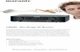 NR1601 - Slim Design AV ReceiverNR1601 - Slim Design AV Receiver Some people (or their partners) just don’t want a big box in their living room. That’s why Marantz created a slim-line