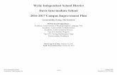 2016-2017 Campus Improvement Plan Davis Intermediate ... · Davis Intermediate School students scored 16 - 22% above the state average on all assessments in both grade 5 and 6. In