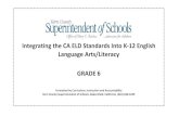 Integrating the CA ELD Standards Into K-12 English ... · Integrating the CA ELD Standards Into K-12 English Language Arts/Literacy GRADE 6. ... Standards correspond with the CA CCSS