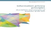 Information privacy principles - ICT.govt.nz · Information privacy principles – descriptions and examples of breaches of the IPPs 7 Scenario An agency has decided to email a customer