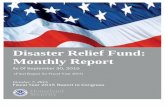 Disaster Relief Fund: Monthly Report...Disaster Relief Fund: Monthly Report As Of September 0 2015 October 7, 2015 Fiscal Year 2015 Report to Congress (Final Report for Fiscal Year