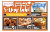 Spooktacular e o $5.99 5-Day Sale! · 32 oz. carton - Beef or ChickenKitchen Basics $199 $499 $199 2/$5 Stock 75 oz. jug - Selected Varieties Xtra Liquid Laundry Detergent 8 rolls