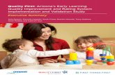 Quality First: Arizona’s Early Learning Quality ... · Quality First: Arizona’s Early Learning Quality Improvement and Rating System Implementation and Validation Study Executive