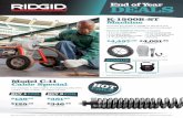 End of Year DEALSbgwgroup.com.au/tool-time/ridgid.pdf · lighter and 71% smaller than previous RIDGID sectional drain cleaners. • Clear 2 inch to 8 inch (50-200 mm) drain lines