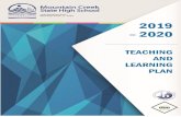 TEACHING AND LEARNING PLAN · 1) Teaching and Learning Philosophy 2) 2020 Annual Improvement Plan 3) School wide pedagogy 4) Moderation procedures 5) Learner profiles/Monitoring 6)
