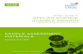 SAMPLE ASSESSMENT MATERIALS · GCSE WJEC GCSE in APPLIED SCIENCE (DOUBLE AWARD) APPROVED BY QUALIFICATIONS WALES SAMPLE ASSESSMENT MATERIALS Teaching from 2016 This Qualiﬁcations