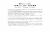 £Colombia @Myth and Reality · @Myth and Reality CASES FOR APPEALS Since 1986, over 20,000 people have been killed for political reasons in Colombia. No one is safe. Those killed
