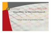 Algorithms for Decision Support - Universiteit UtrechtThere is excellent software for this (even Excel can solve a (not too large) LP) If LP-relaxation has integral solution: finished