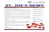 ST. JOE S NEWS · Thank you so much for your patience and understanding in this matter. Remembrance Day November 11th is Remembrance Day. Our special assembly of re-membrance will