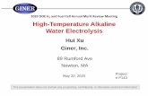 High-Temperature Alkaline Water Electrolysis 2020-06-26آ  High-Temperature Alkaline Water Electrolysis