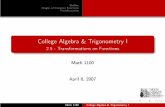 College Algebra & Trigonometry I - Freehqasmi.free.fr/math1100/section2.5.pdf · 2007-04-10 · Math 1100 College Algebra & Trigonometry I. Outline Graphs of Common Functions Transformation