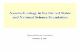 Nanotechnology in the United States and National Science ... · Nanoscale Systems, Cornell Directed Assembly of Nanostructures, RPI Science for Nanoscale Systems and their Device