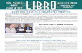 LEARN WITH PI LUNA JOE BADAL BOOK BUSINESS AND … · 2020-01-23 · LEARN WITH PI LUNA IN MARCH, AND JOE BADAL IN APRIL! BOOK BUSINESS AND CHARACTER WRITING TWO EXCEPTIONAL PRESENTERSare