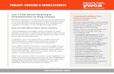 toolkit: Housing & homelessness...families with kids in the U.S. YWCA HOUSING FAST FACTS YWCA connects lowincome women and families - to safe shelter, advocates for affordable housing,