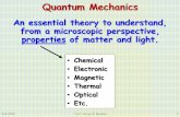 Quantum Mechanics 300 fall... · Quantum Mechanics Fall 2018 Prof. Sergio B. Mendes 1 An essential theory to understand, from a microscopic perspective, properties of matter and light.